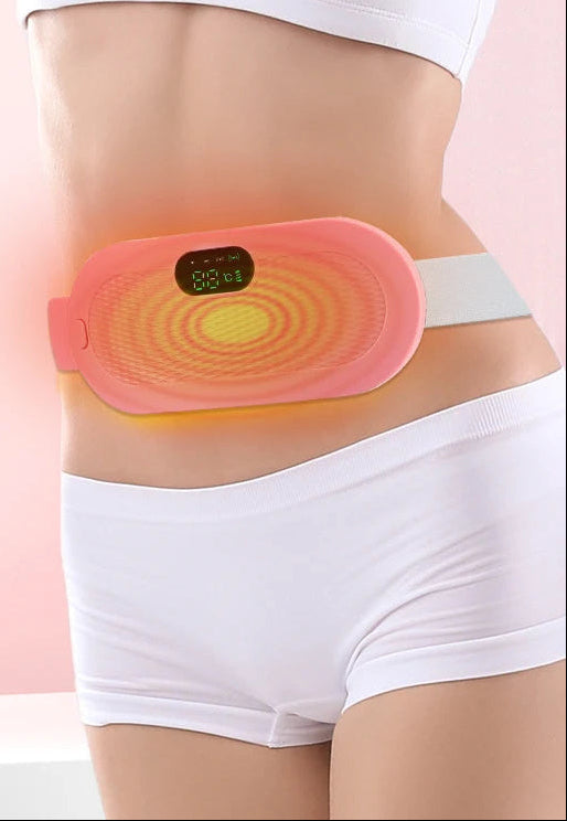 Electric Heating Pad Women Vibrator Period Pain Relief Device Menstrual Cramp Massager Blood Circulation Abdominal Belt Warmer